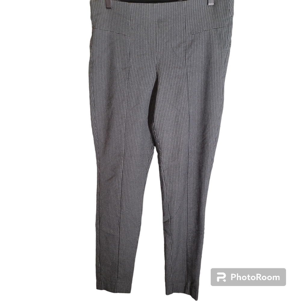 Vylette Large Plaid Grey Work Career Pant Tapered